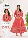 Baku By Blue Hills Rayon Anarkali Kurti With Bottom Dupatta Wholesale Price In Surat